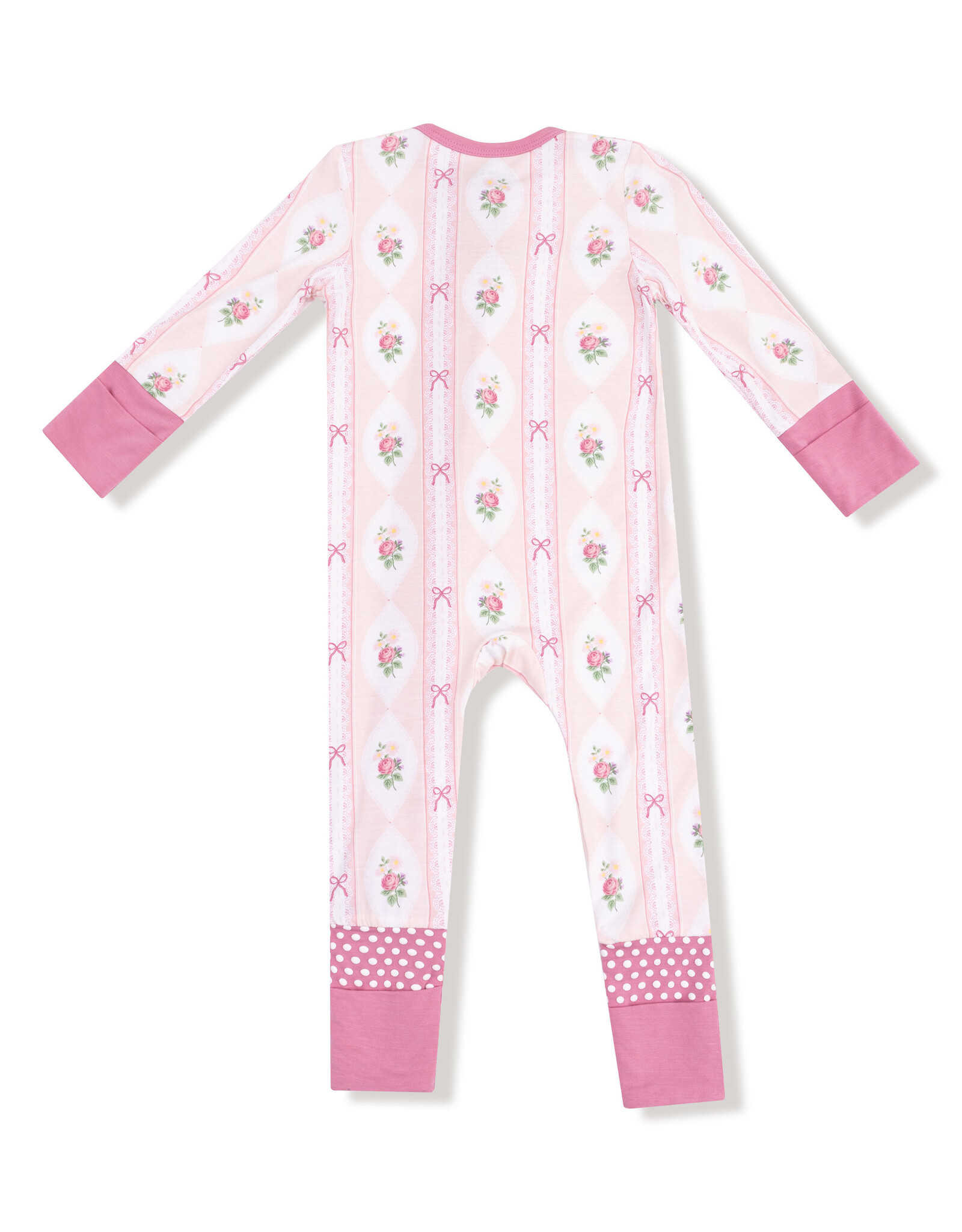 Angel Dear ADF25 2 Way Zipper Romper Ogee Lace Floral