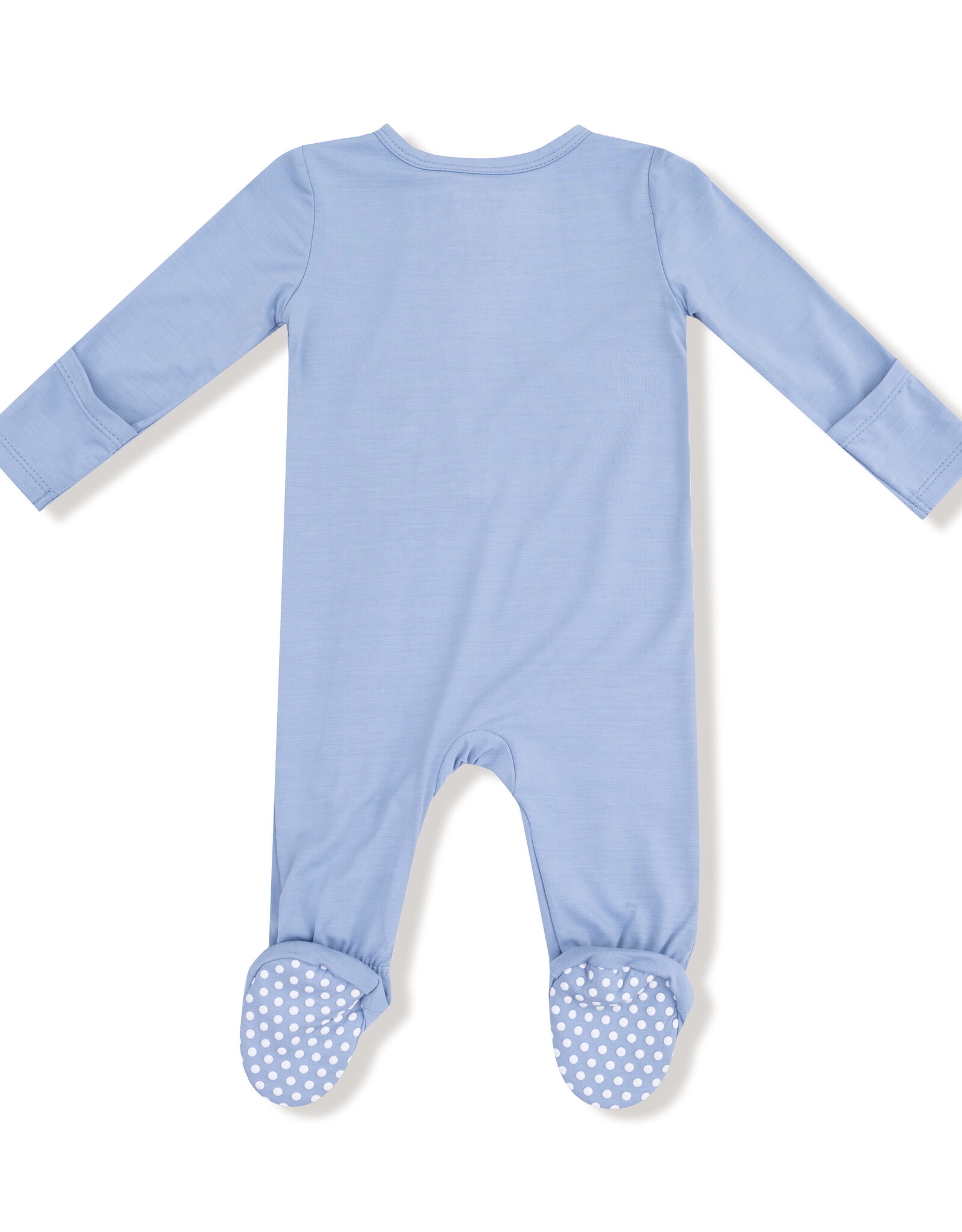 Angel Dear ADF25 2 Way Zipper Footie Soft Chambray