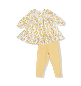 Angel Dear (Size 2T) Dress/Legging Set Winter Dandelions