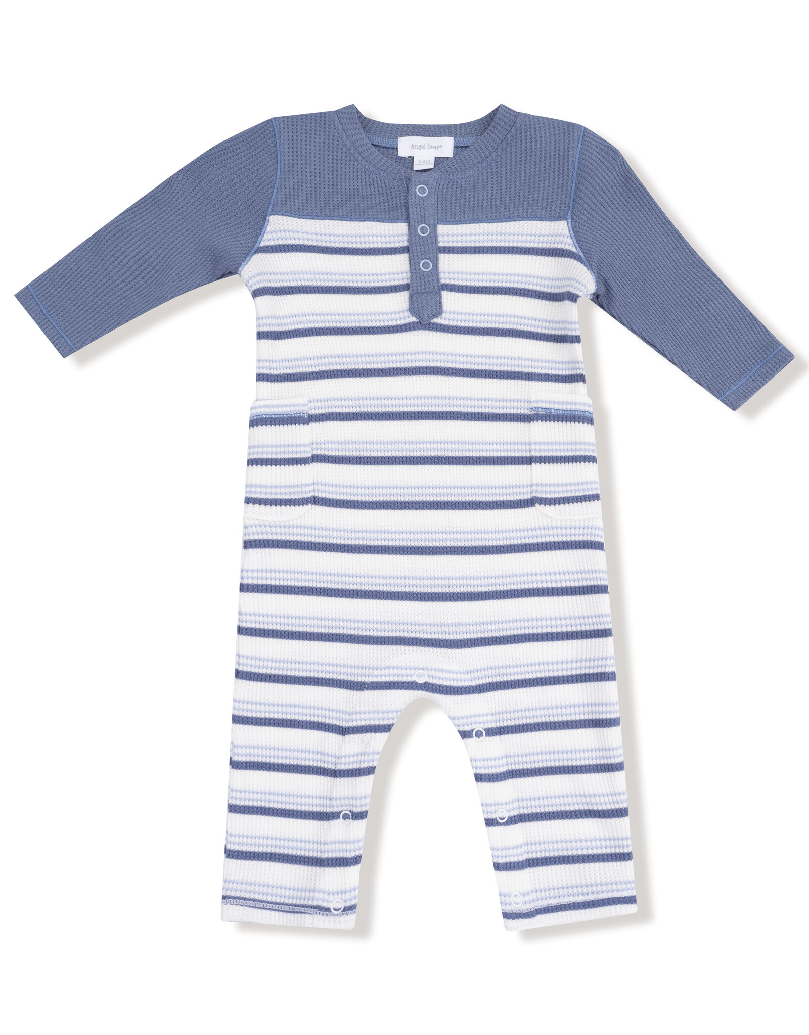 Angel Dear ADF25 Romper Vintage Stripe Blue