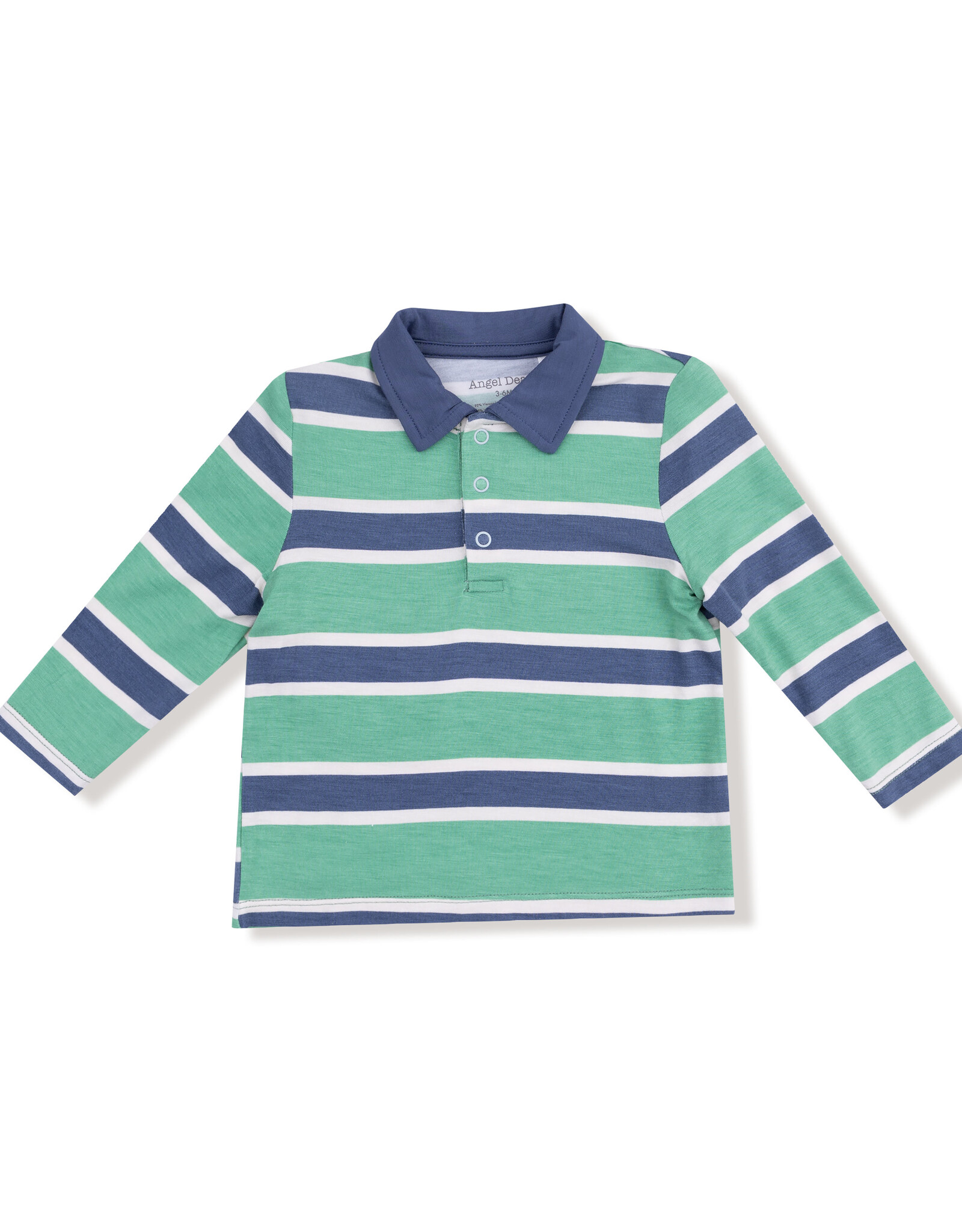 Angel Dear ADF25 Green/Navy Stripe Polo