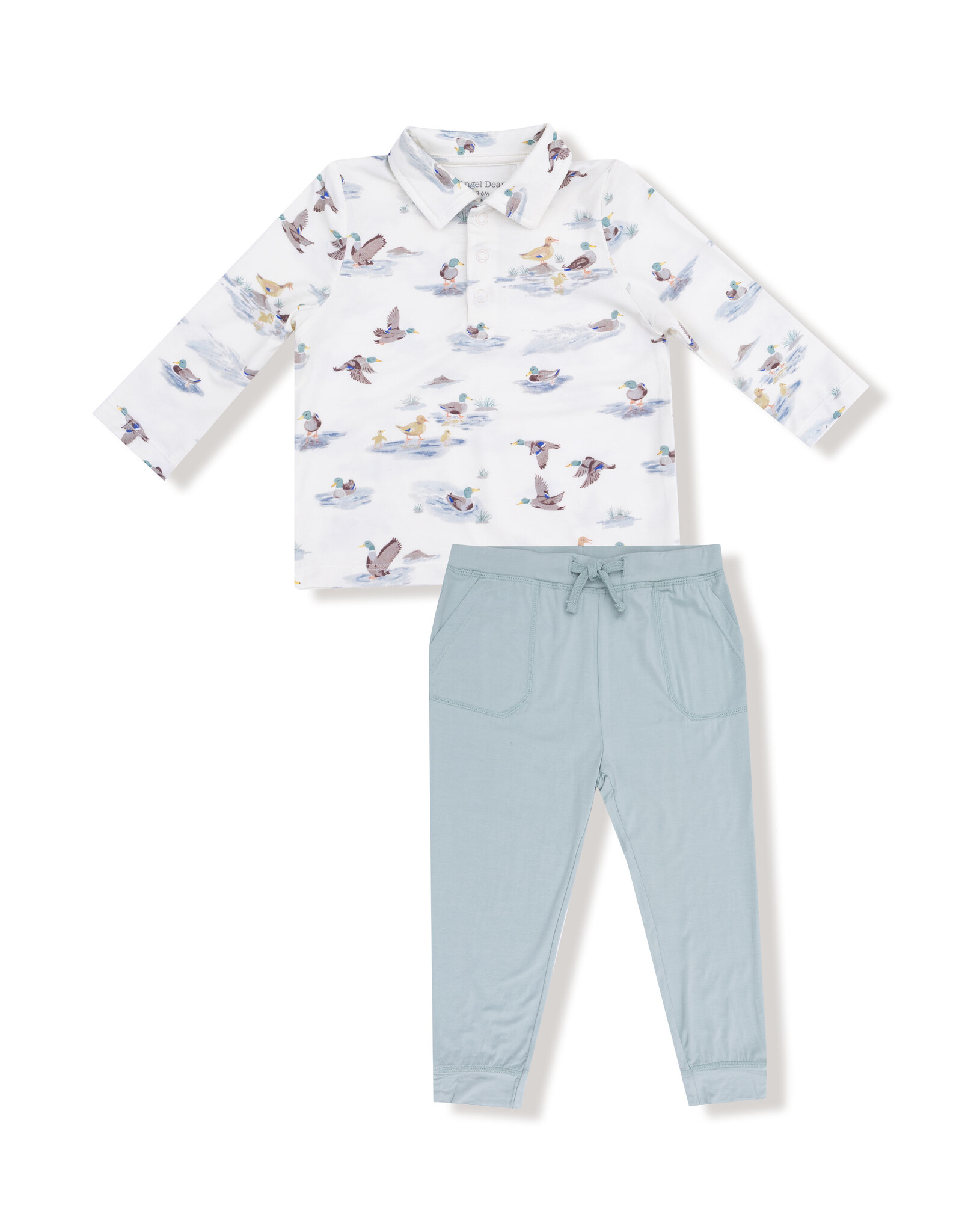 Angel Dear ADF25 Polo Shirt/Jogger Set Migrating Mallards