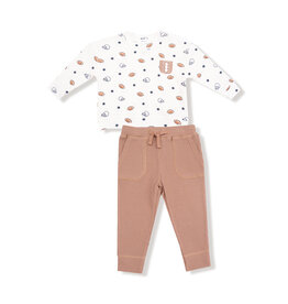 Angel Dear Shirt/Jogger Set Footballs/Stars