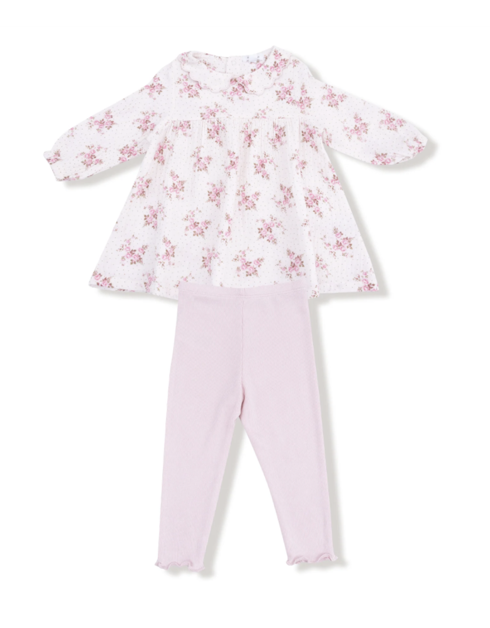 Angel Dear ADF25 Collar Dress/Legging Set Belle Rosette Dot