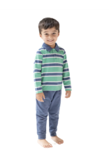 Angel Dear ADF25 Green/Navy Stripe Polo