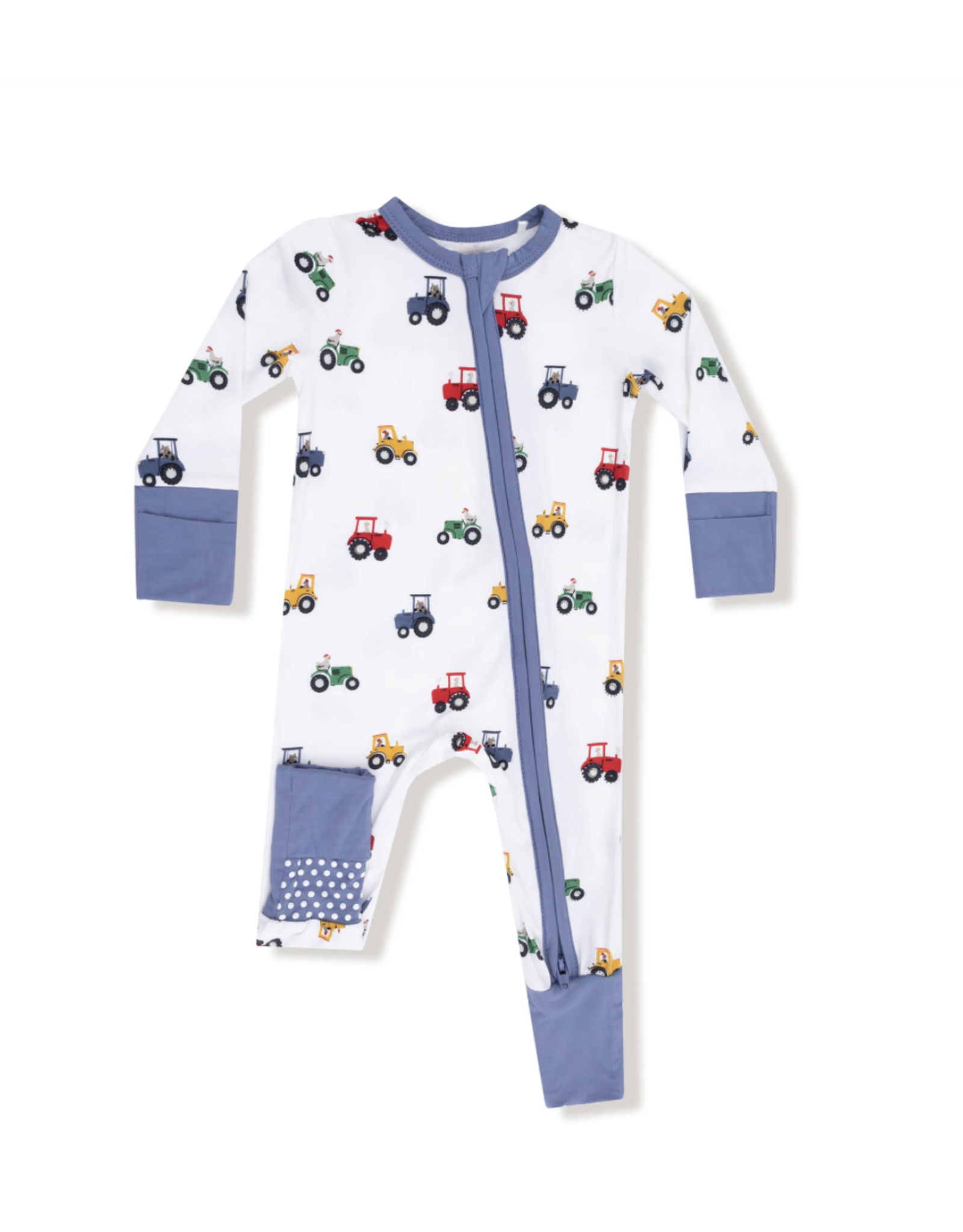 Angel Dear ADF25 2 Way Zipper Romper Mini Tractors