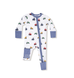 Angel Dear 2 Way Zipper Romper Mini Tractors