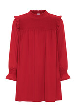 Pleat Lottie Dress Red