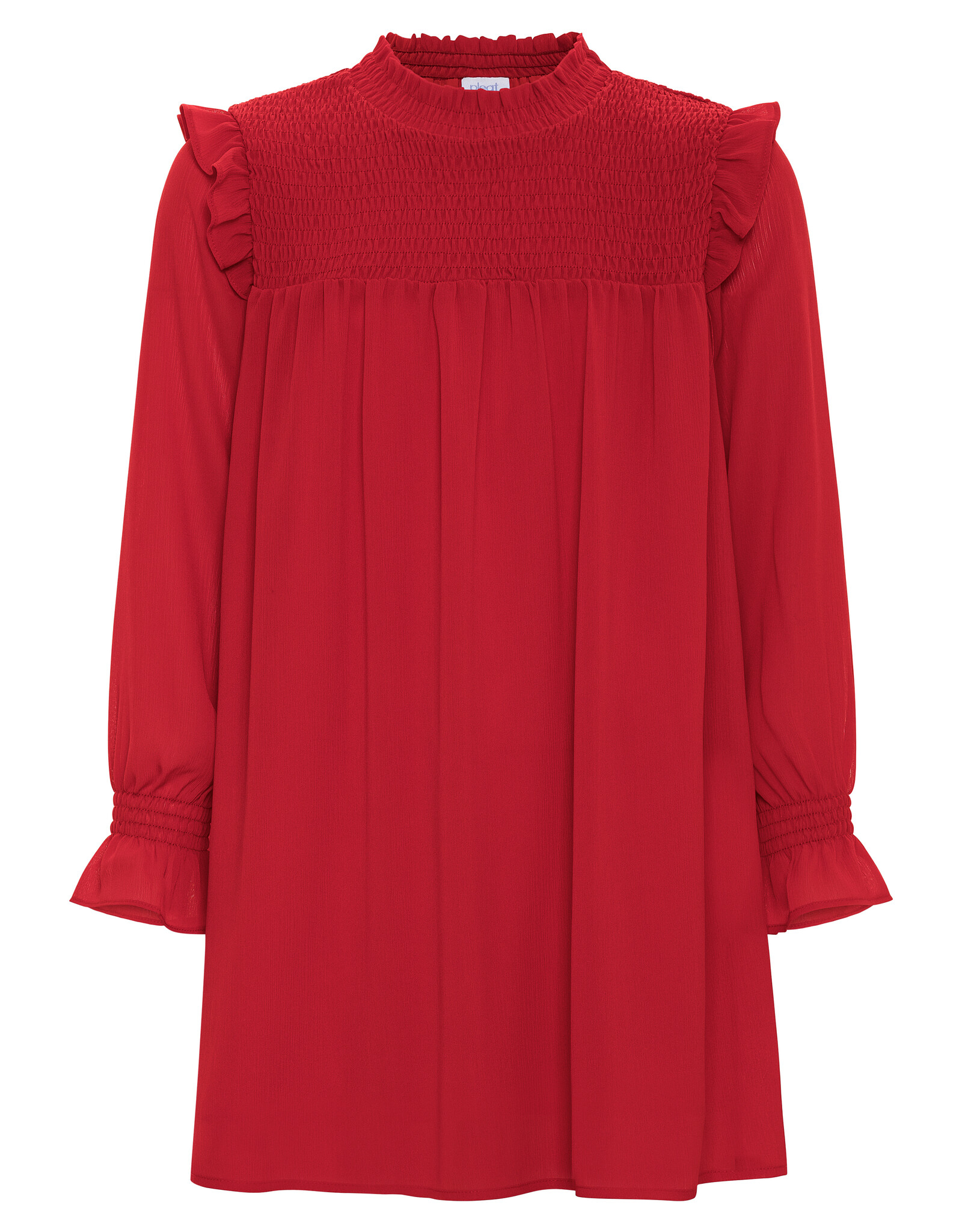 Pleat Lottie Dress Red