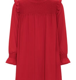 Pleat Lottie Dress Red