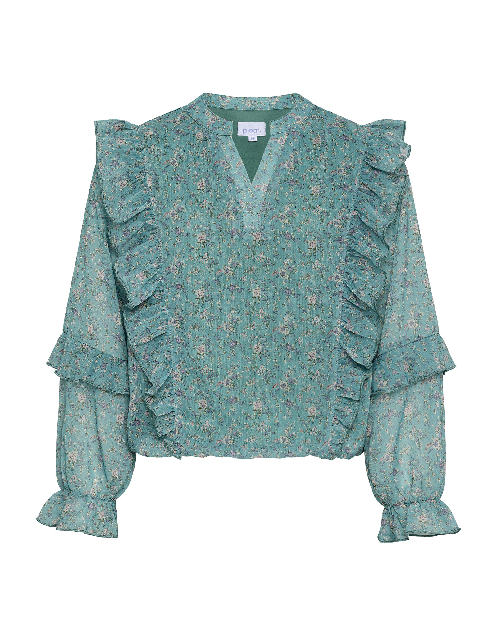 Pleat Katie Top Whimsy Teal