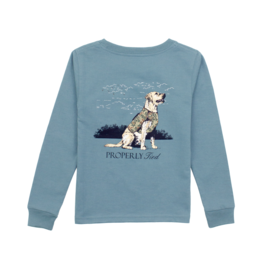 Properly Tied Long Sleeve Tee Steel Blue Good Boy
