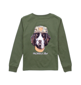 Properly Tied Long Sleeve Tee Olive Man's Best Friend