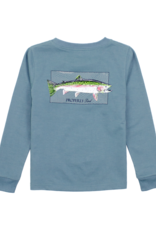 Properly Tied PT25 LS Tee Steel Blue Rainbow Trout