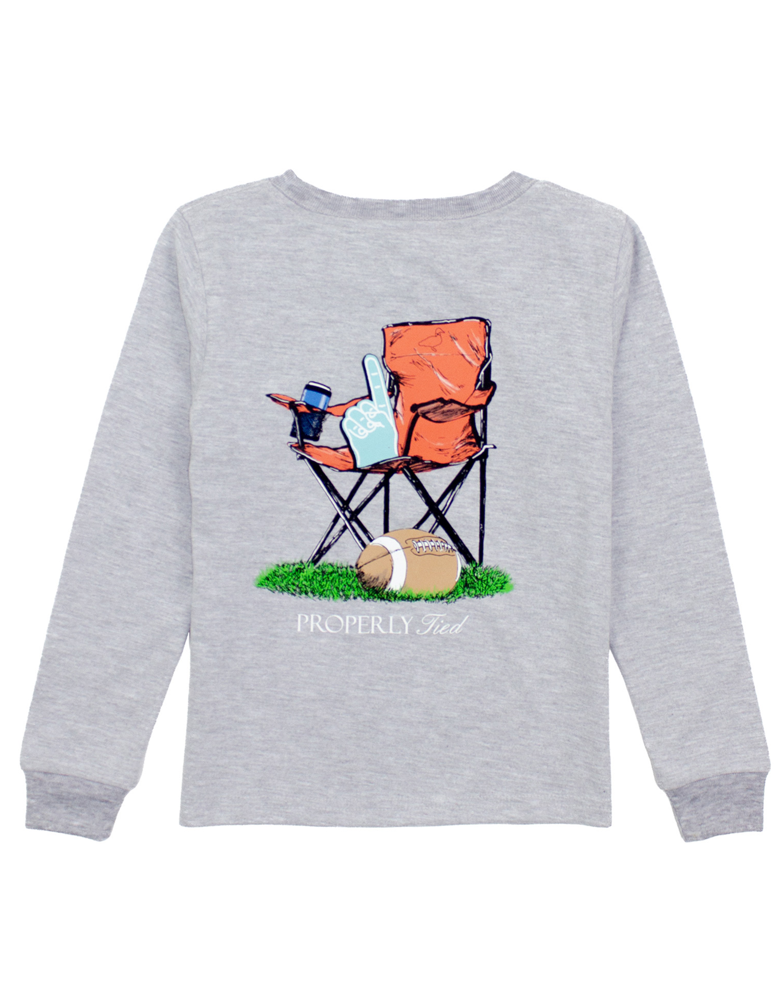 Properly Tied PT25 LS Tee Heather Grey Sidelines