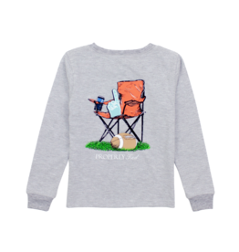 Properly Tied Long Sleeve Tee Heather Grey Sidelines