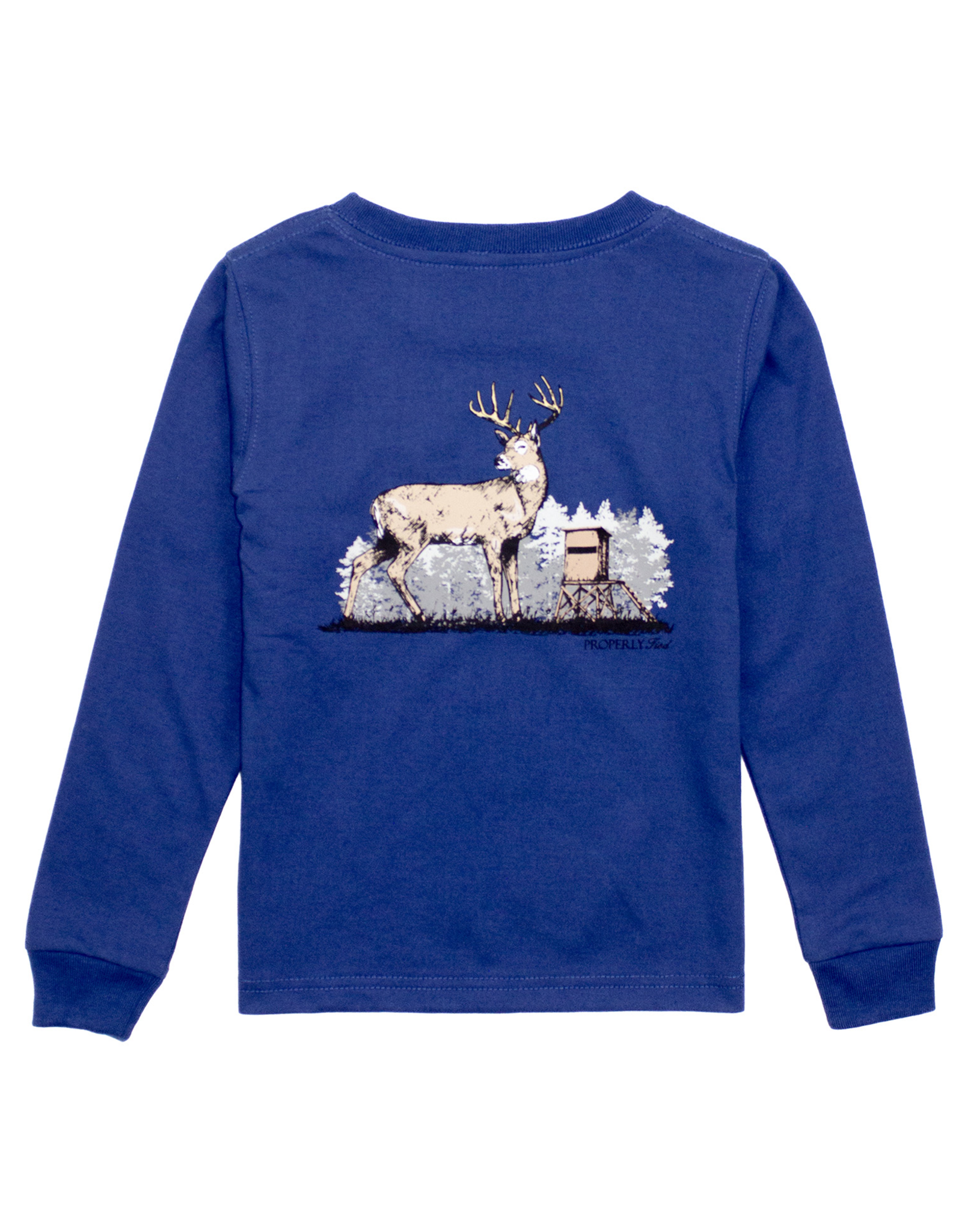 Properly Tied PT25 LS Tee River Blue Deer Season