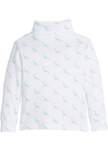 Little English LEF25 Blue Dinosaur Turtleneck