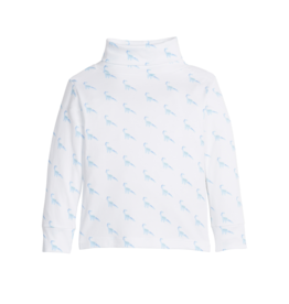Little English Blue Dinosaur Turtleneck