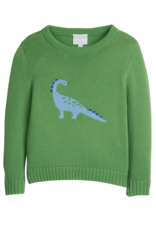 Little English LEF25 Intarsia Sweater Blue Dinosaur