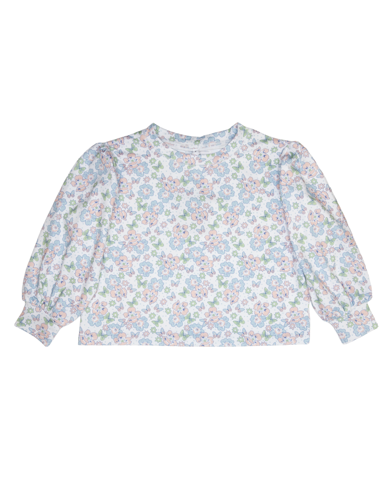 Honesty Kids 3053 Butterfly Floral LS Box Top