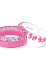 Lilies & Roses LR Bangle Pink Bows BR037A-3O