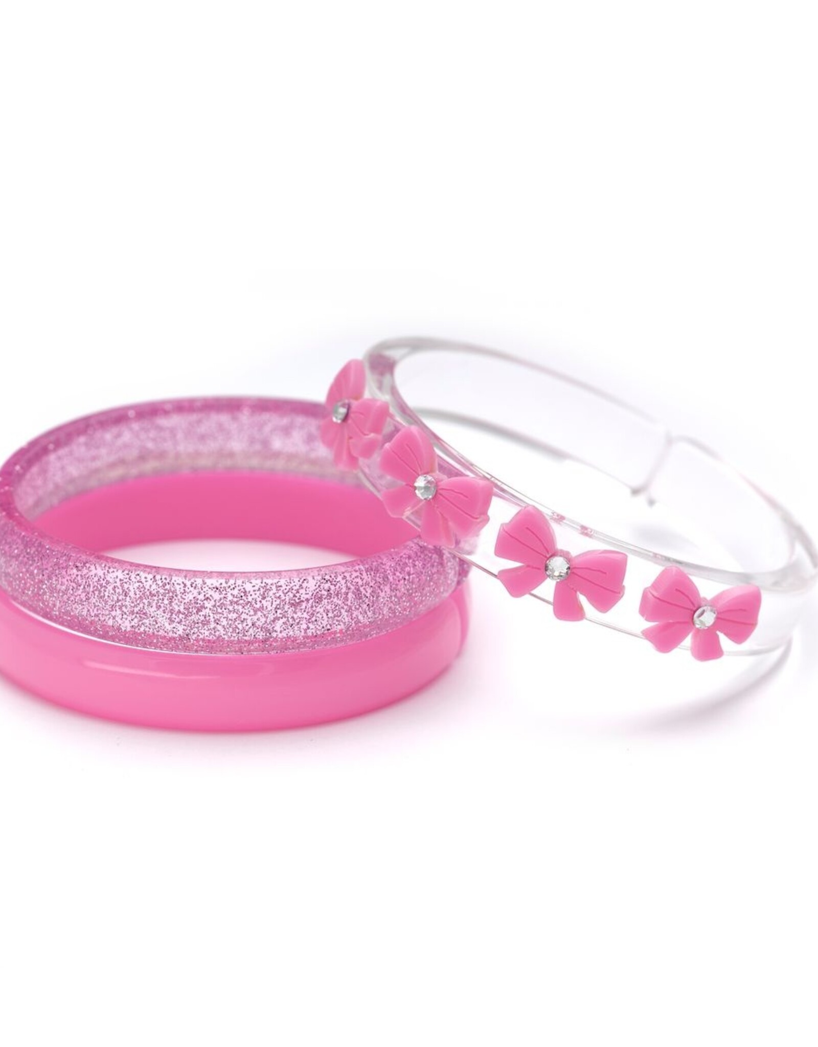 Lilies & Roses LR Bangle Pink Bows BR037A-3O