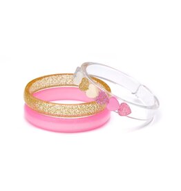 Lilies & Roses Bangle Pink Hearts