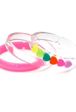 Lilies & Roses LR Bangle Neon Hearts BR024-3D