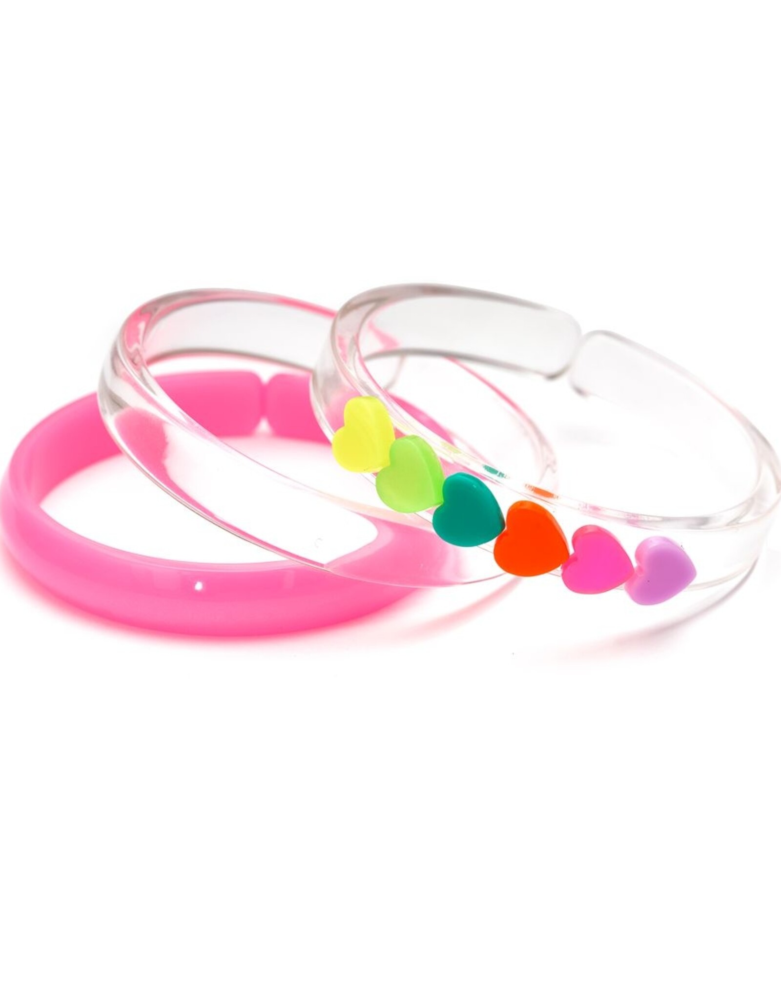 Lilies & Roses LR Bangle Neon Hearts BR024-3D