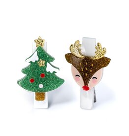 Lilies & Roses Alligator Clips Tree Reindeer
