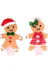 Lilies & Roses LR Alligator Clips Gingerbread Boy Girl AC246BC-7F