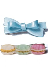 Lilies & Roses LR Alligator Clips Macaron Blue Bow AC136A-10P1