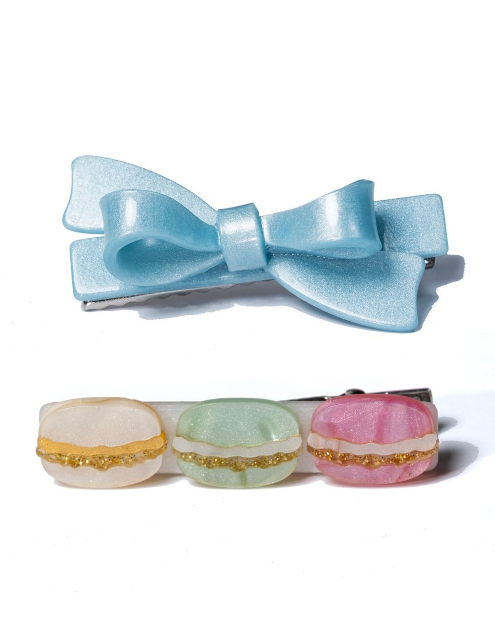 Lilies & Roses LR Alligator Clips Macaron Blue Bow AC136A-10P1