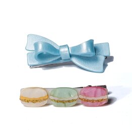 Lilies & Roses Alligator Clips Macaron Blue Bow