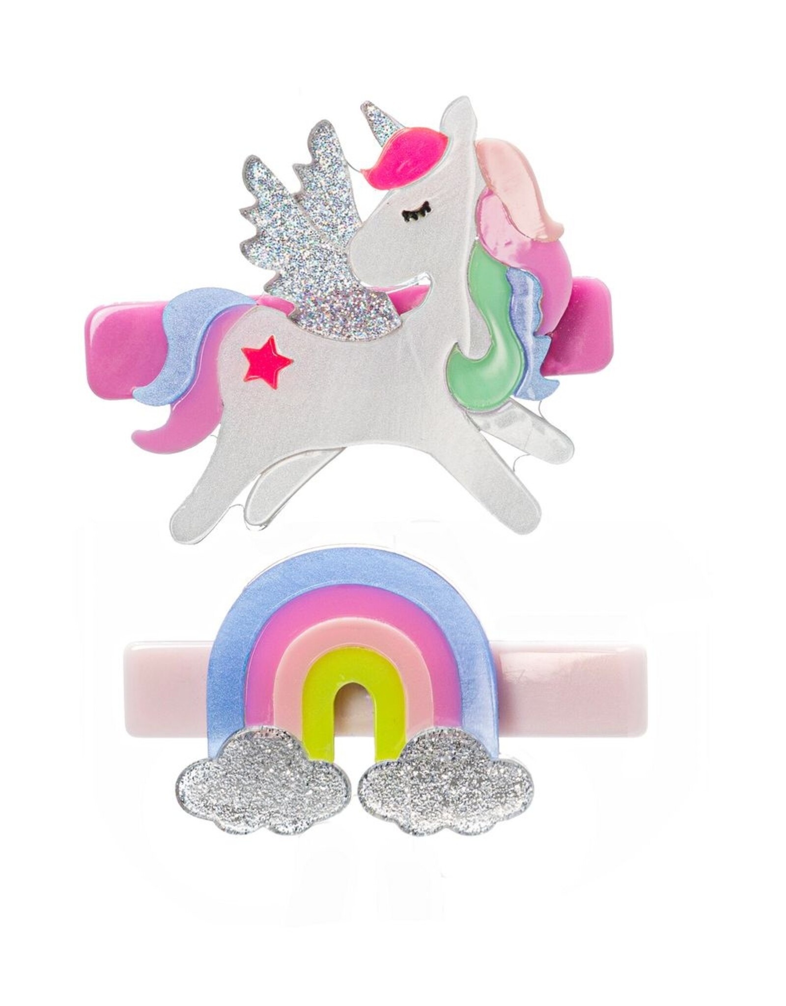 Lilies & Roses LR Alligator Clips Unicorn Rainbow AC082-093B-23S