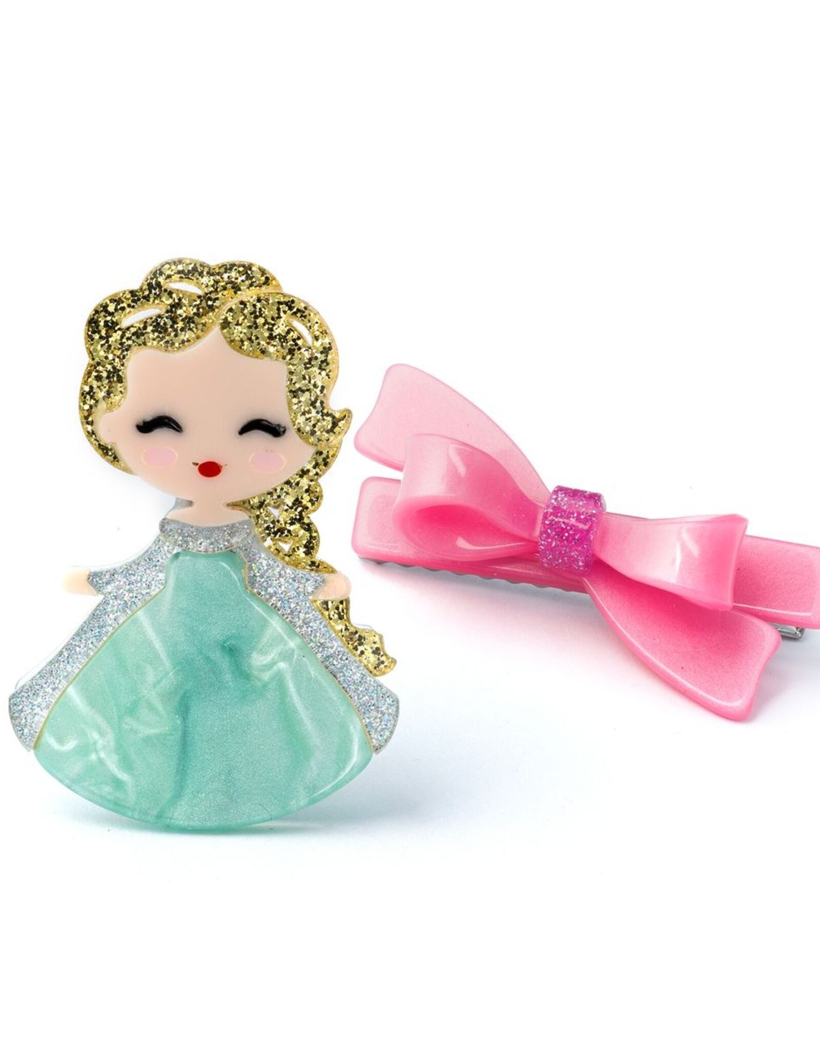 Lilies & Roses LR Alligator Clips Cute Doll Gold Hair AC078-8-035-3JA