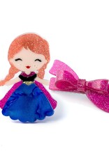 Lilies & Roses LR Alligator Clips Cute Doll Dark Blue Dress AC078-1-035-3I