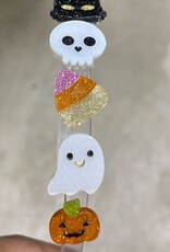 Lilies & Roses LR Headband Glitter Skull Ghost H236M-1