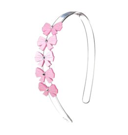 Lilies & Roses Headband Pink Satin Bows