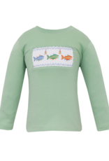 Anavini 543PL Trout Sage Green Smocked Shirt
