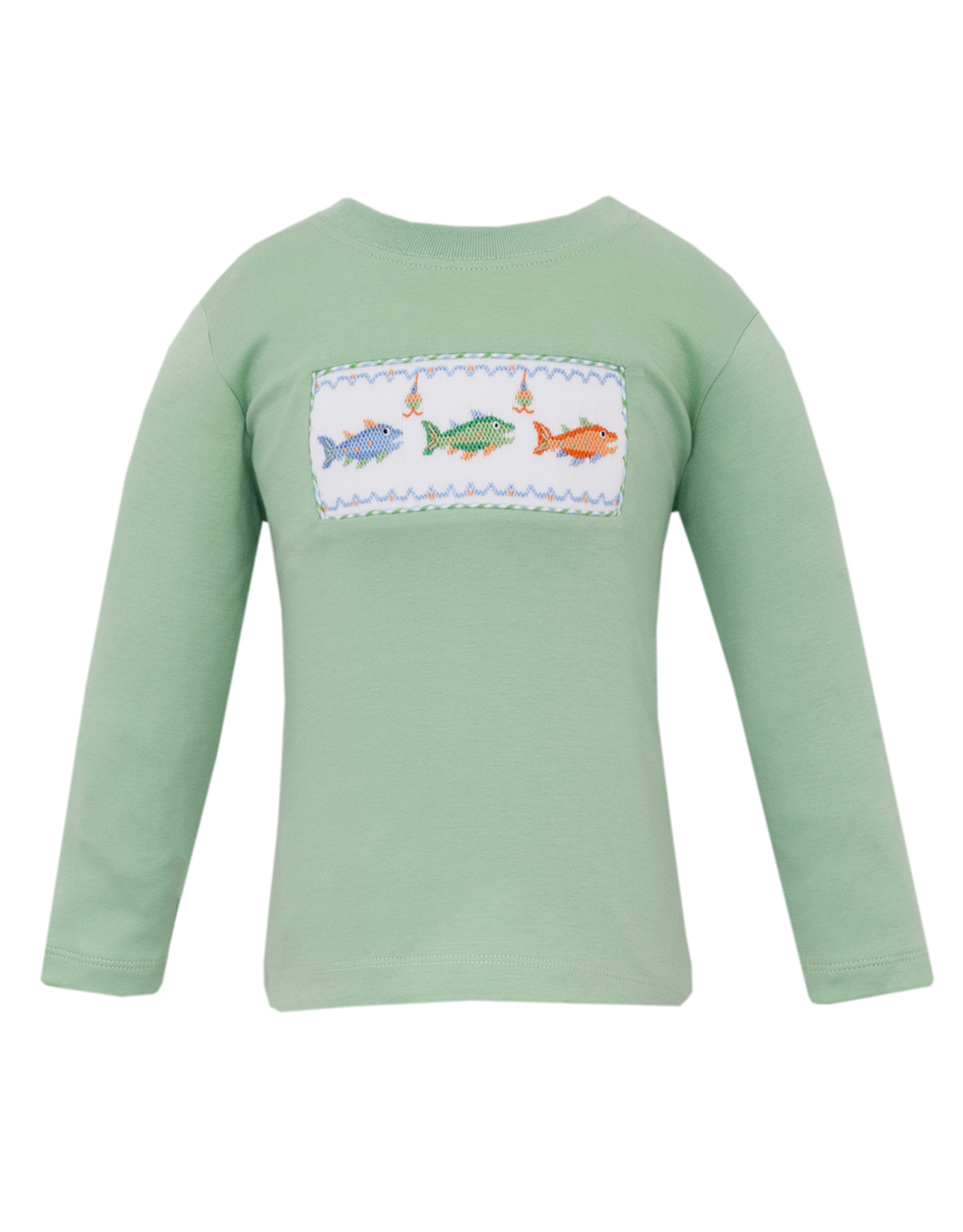 Anavini 543PL Trout Sage Green Smocked Shirt