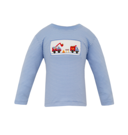 Anavini (Size 5) Truck Smocked Shirt