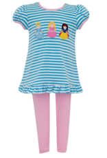 Claire and Charlie 5016N Princess Tunic/Legging Set