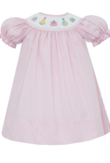 Petit Bebe 125R Pink Birthday Smocked Dress