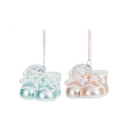 Ganz Glass Baby Bootie Christmas Ornament Ganz Glass Baby Bootie Christmas Ornament