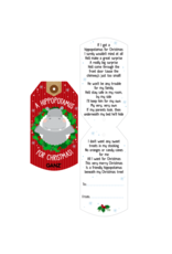 Ganz HX11766 9" Christmas Hippo