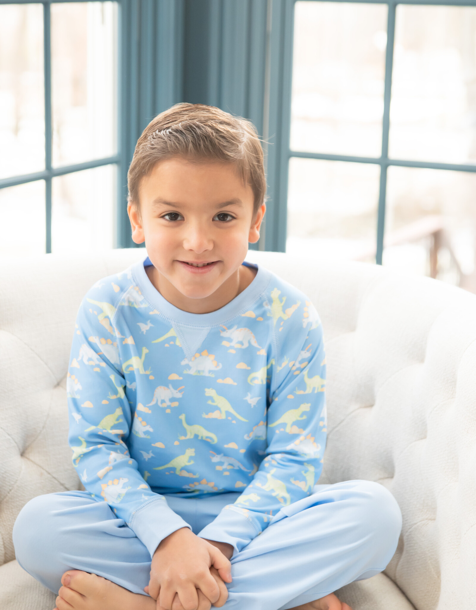 James and Lottie JL25 Sam Sweatshirt Dinosaur Knit