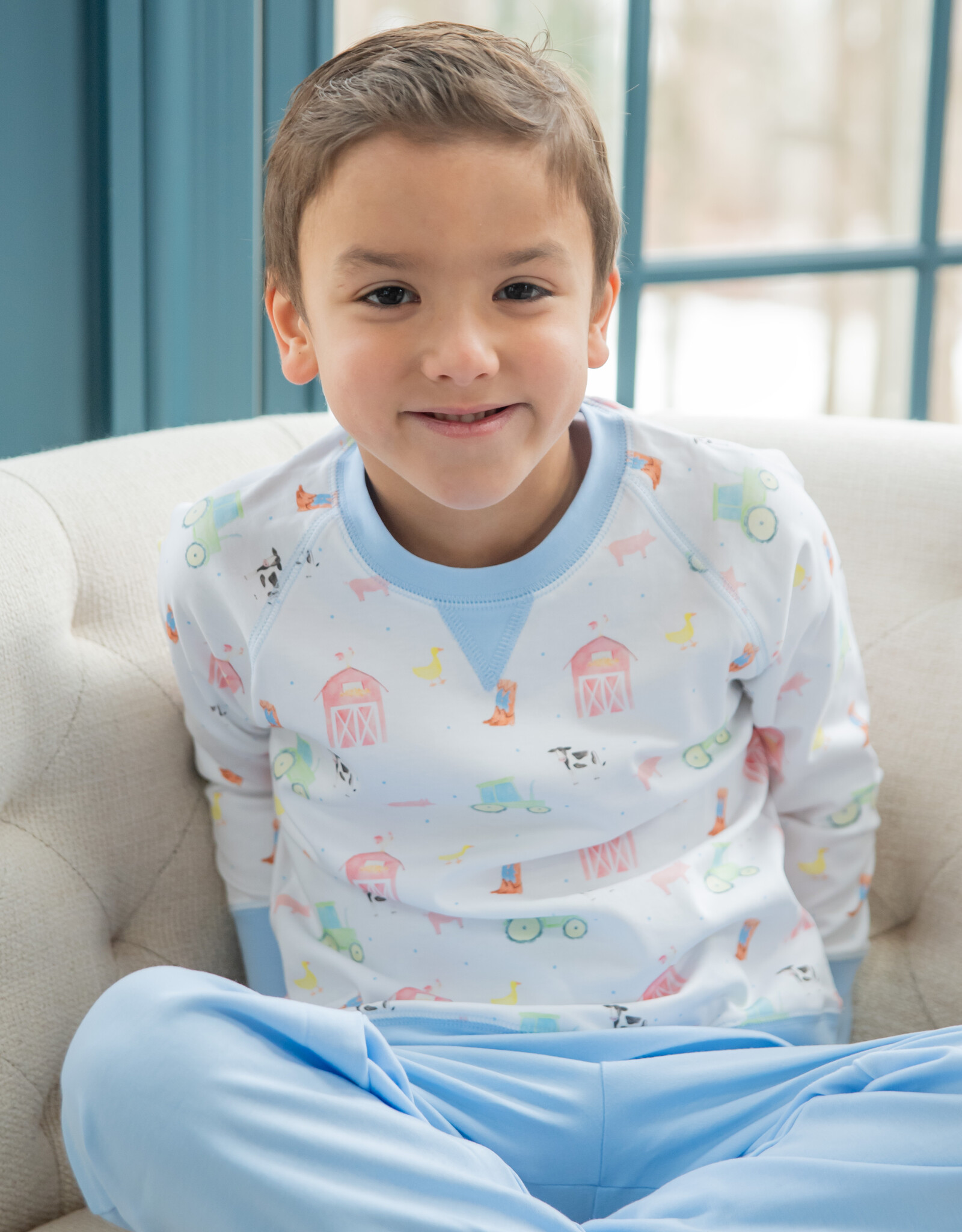 James and Lottie JL25 Sam Sweatshirt Farm Life Knit