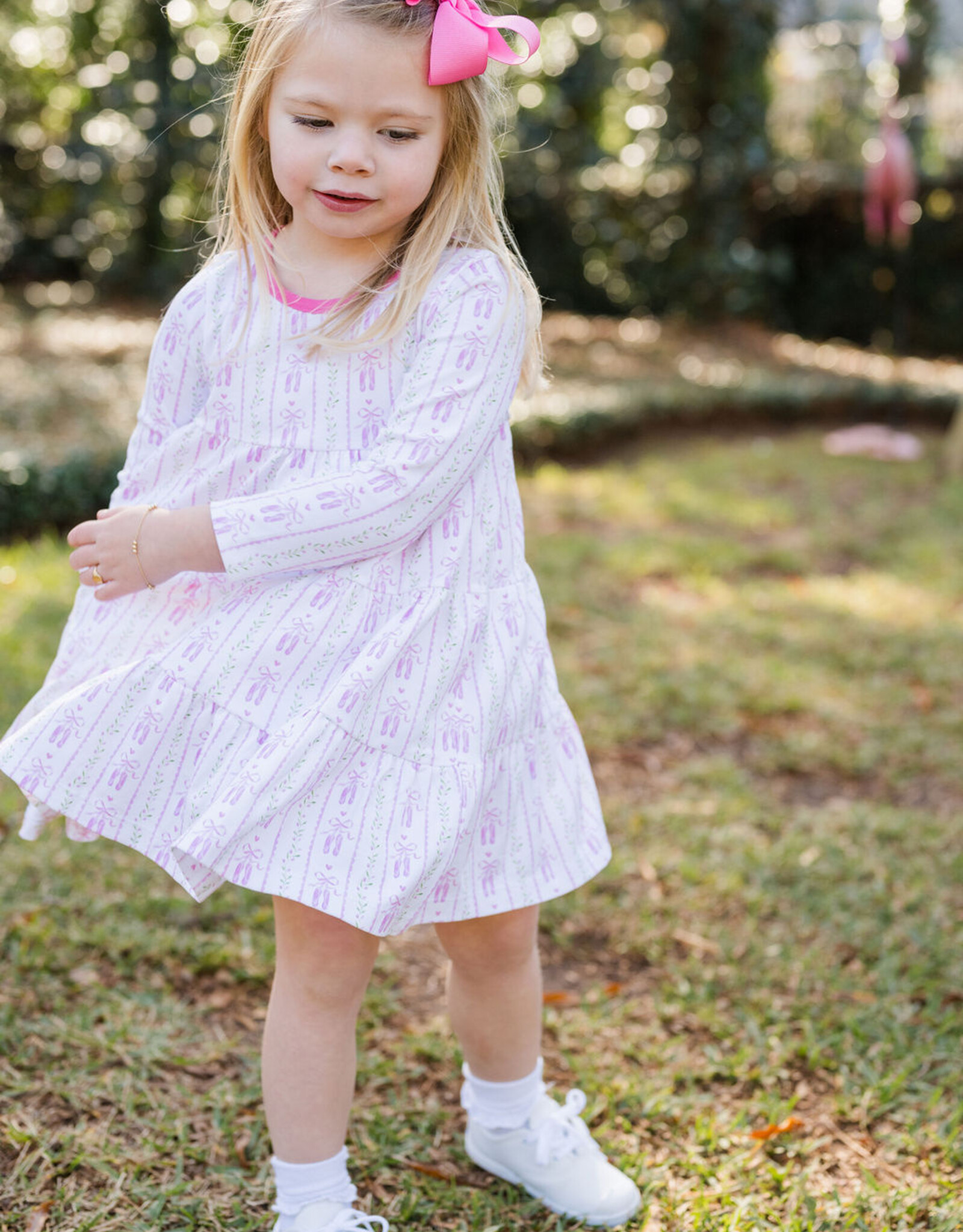 James and Lottie JL25 Tally Twirl Dress On Pointe Knit